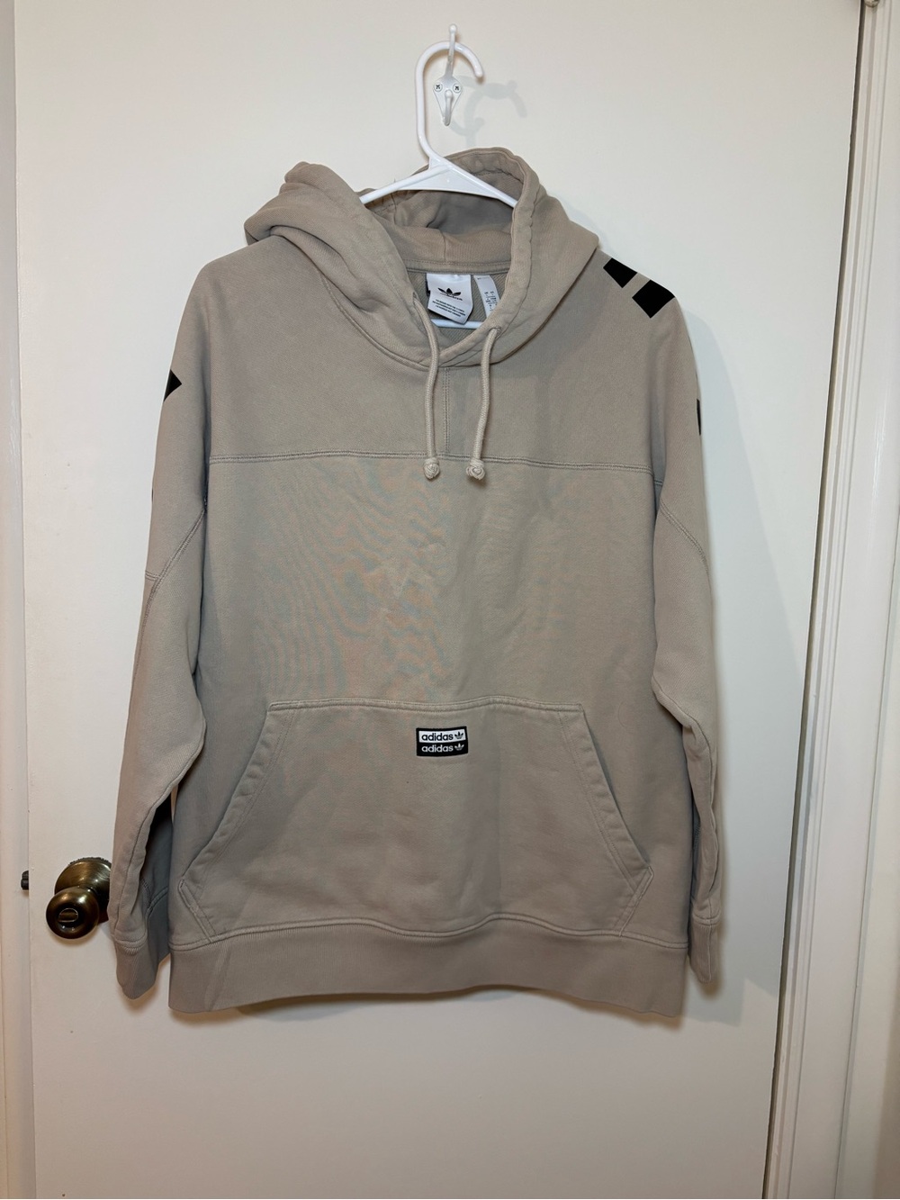adidas Men's Pullover Hoodie in Taupe